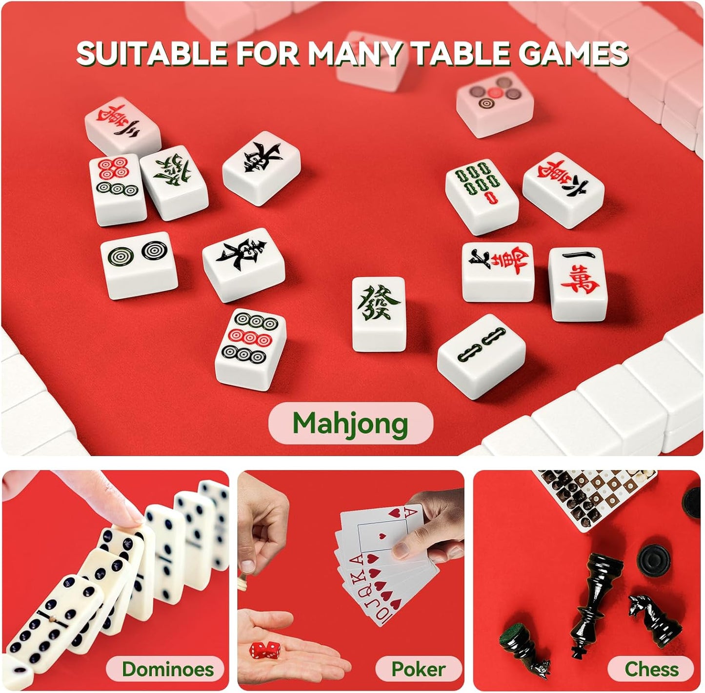 Red Mahjong Mat