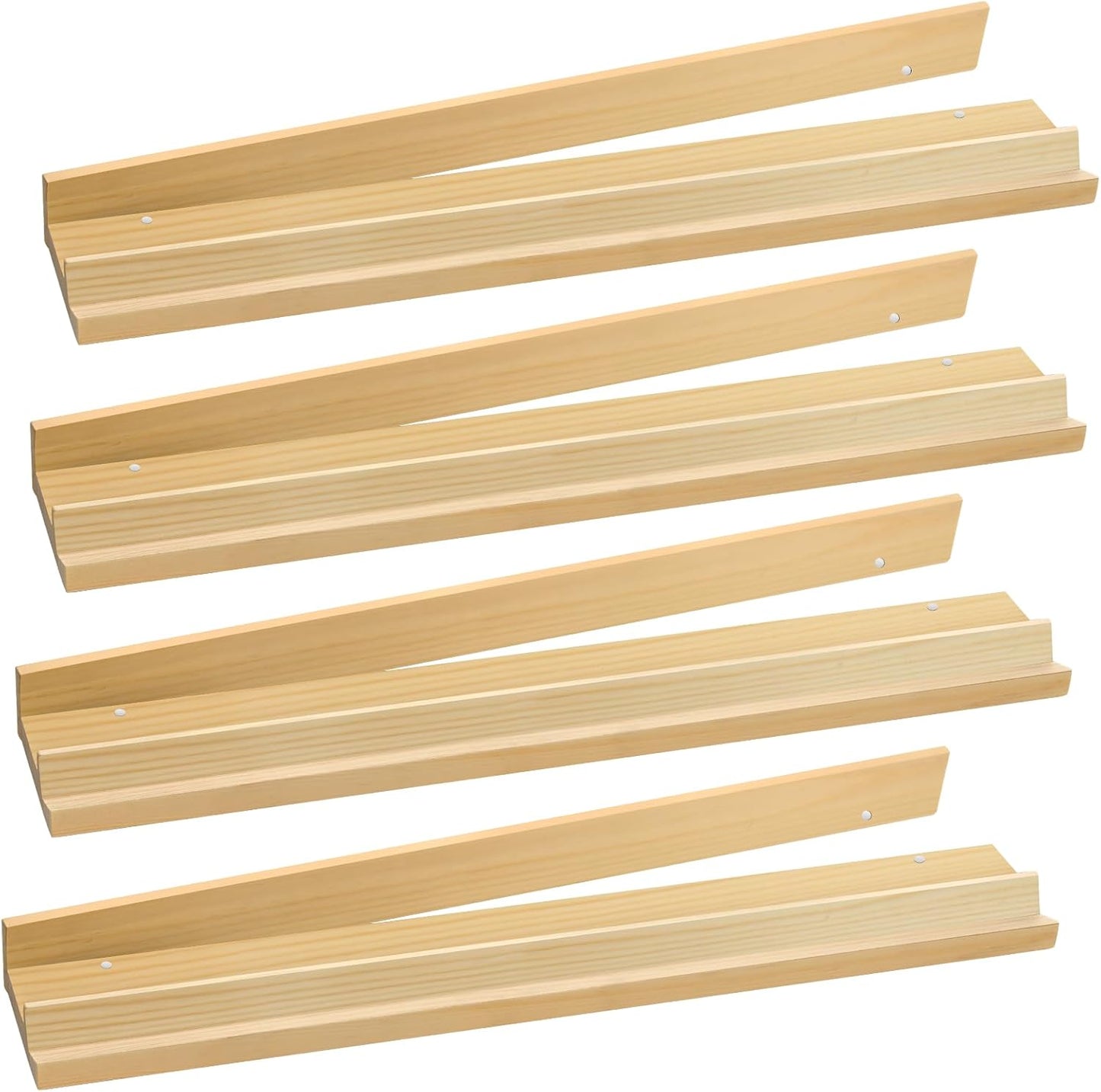 4pc Mahjong Racks 19'' Wooden Mahjong Racks with Pushers