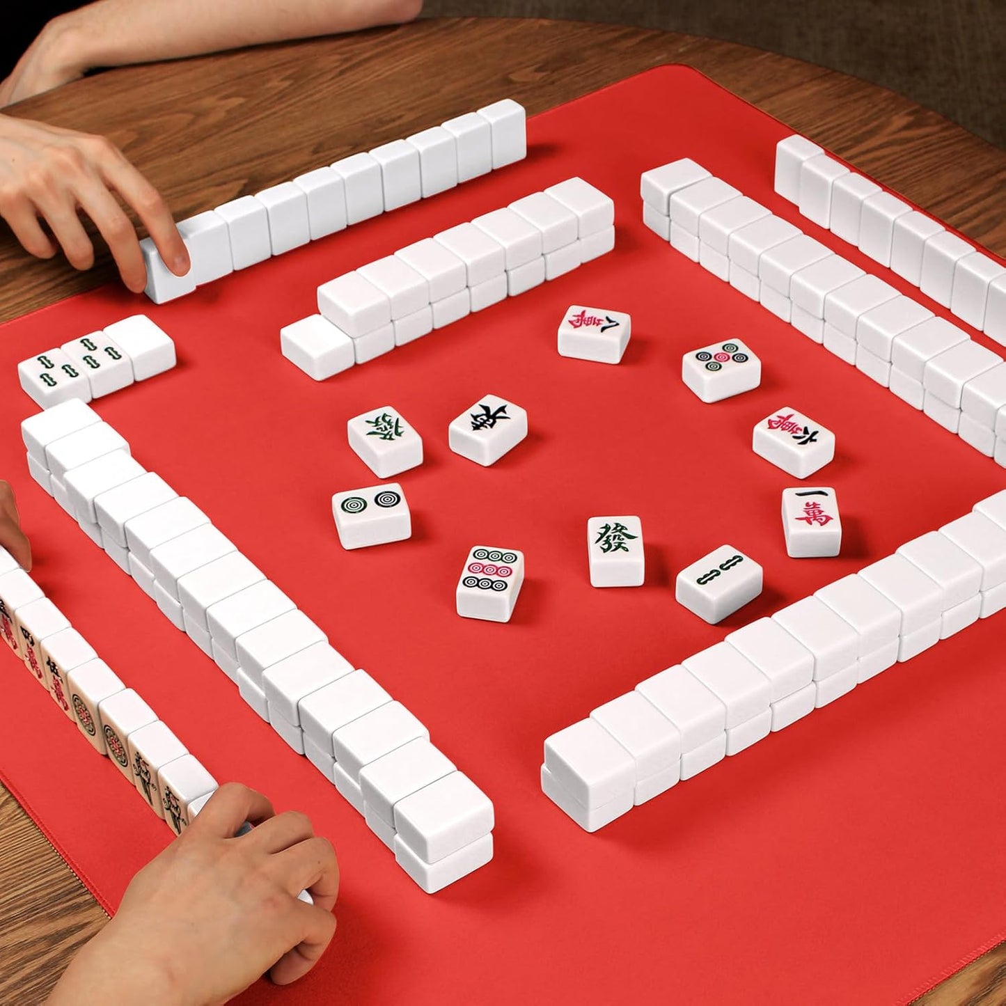 Red Mahjong Mat