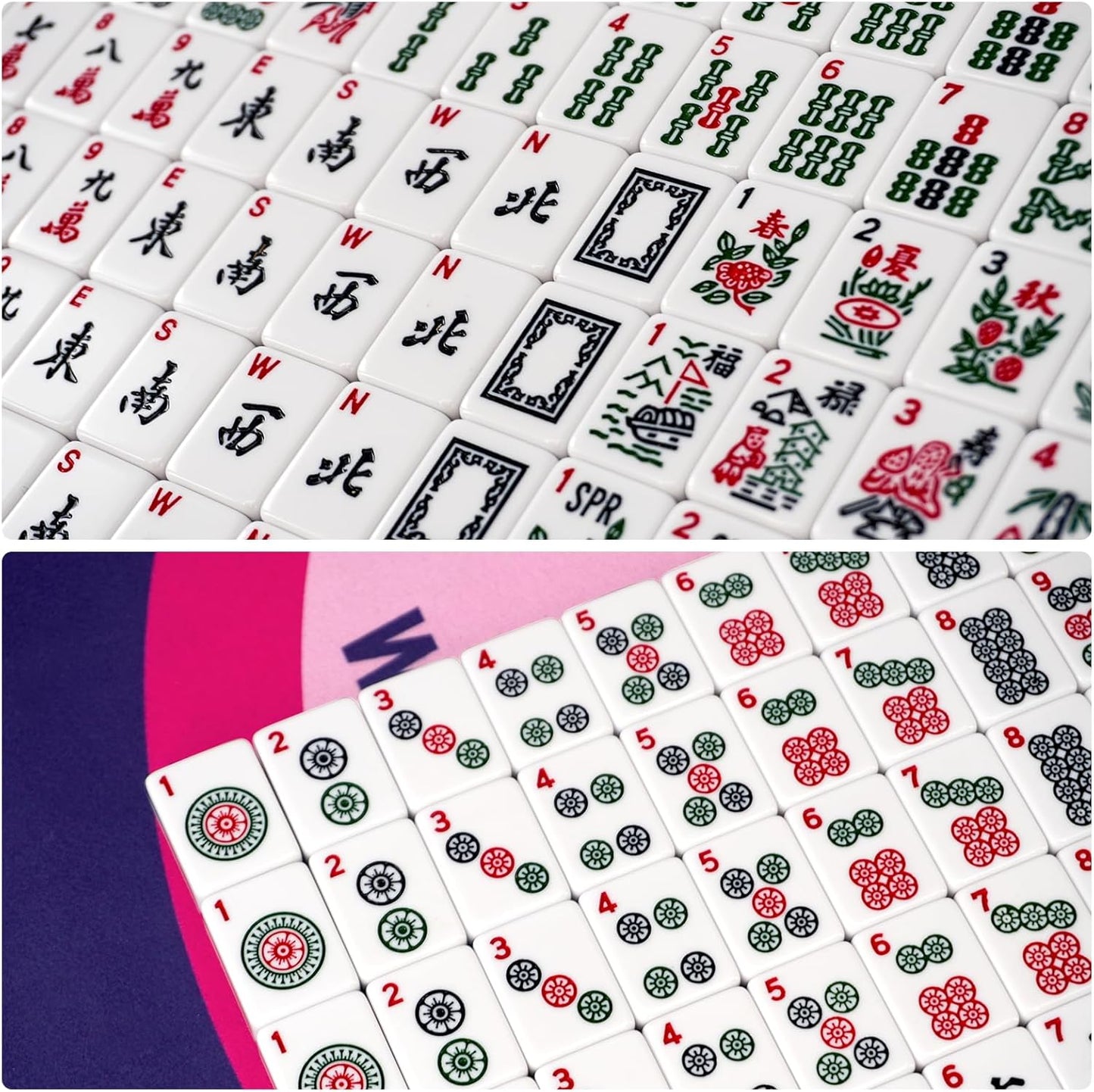 American Mahjong Game Set with Red Carrying Bag