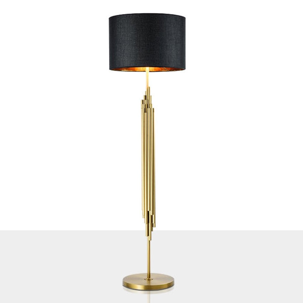 Floor Lamp golden Iron and Fabric