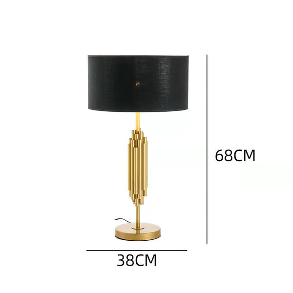 Table Lamp golden Iron and Fabric