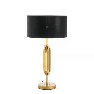 Table Lamp golden Iron and Fabric