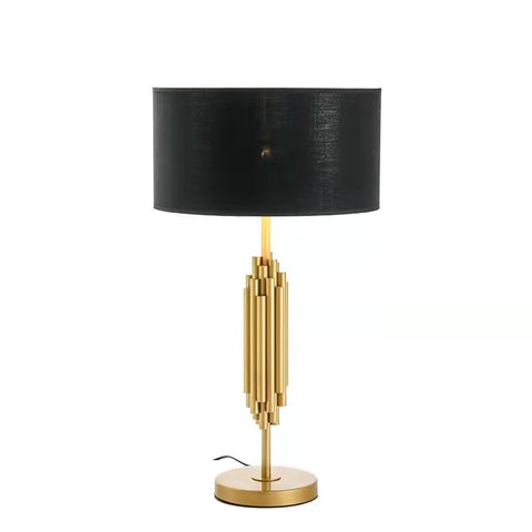 Table Lamp golden Iron and Fabric