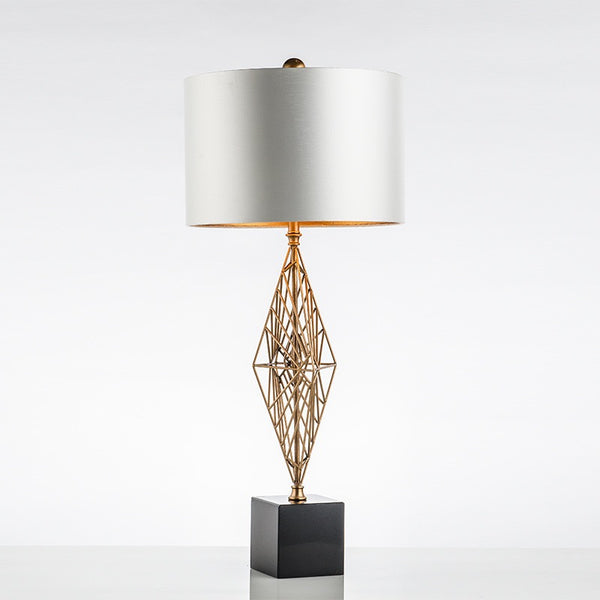 Table Lamp golden Iron and Fabric