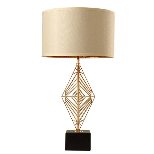 Table Lamp golden Iron and Fabric